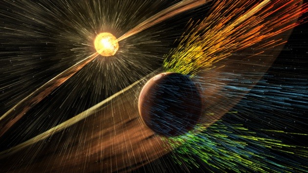 Una tempesta solare da record su Marte